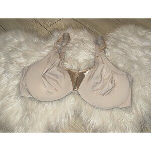 Olga 05006O Signature Support Satin Panel Full Coverage Bra Womens 38D Beige